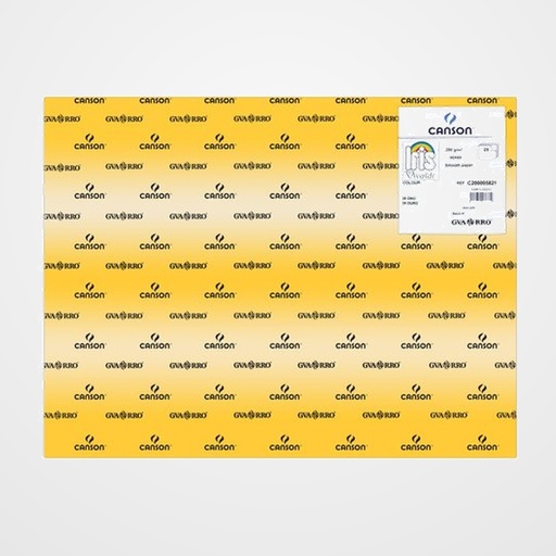 CARTULINA METALIZADA 50x65 cm IRIS 280g ORO PAQUETE de 25