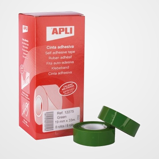 CINTA ADHESIVA APLI VERDE rollo 33x19