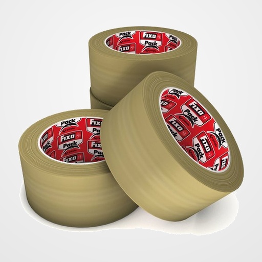 CINTA de EMBALAJE FIXO PACK PP EXTRA FUERTE CAUCHO rollo 132x48 MARRON