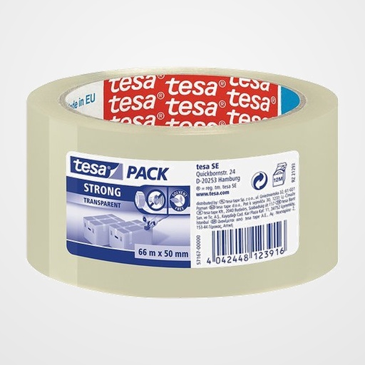 CINTA de EMBALAJE TESA PP rollo 66x50 FUERTE SILENC.TRANSPARENTE