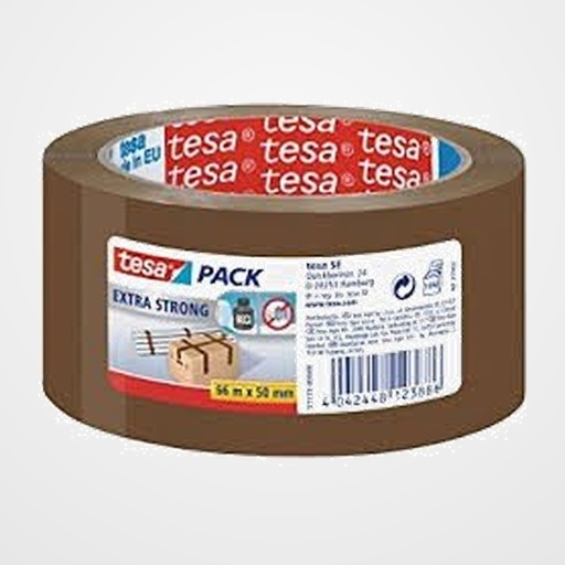 CINTA de EMBALAJE TESA PVC EXTRA FUERTE LISO rollo 66x50 MARRON