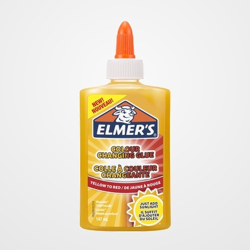 COLA ELMER´S SLIME CAMBIACOLOR LAVABLE 147 ml AMARILLO