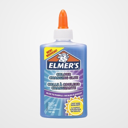 COLA ELMER´S SLIME CAMBIACOLOR LAVABLE 147 ml AZUL