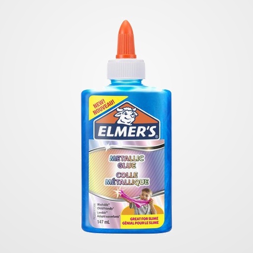 COLA ELMER´S SLIME METALICO LAVABLE 147 ml AZUL