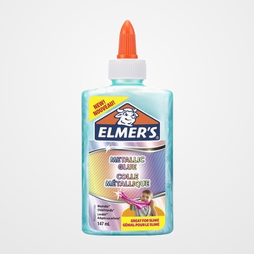 COLA ELMER´S SLIME METALICO LAVABLE 147 ml AZUL PIZARRA