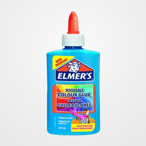 COLA ELMER´S SLIME OPACO LAVABLE 147 ml AZUL