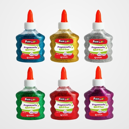 COLA FIXO KIDS GLITTER 100ml EXPOSITOR DE 12