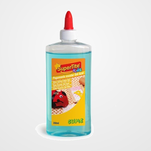 COLA TRANSPARENTE SUPERTITE BOTELLA 260ml AZUL