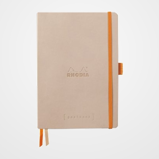 CUADERNO GOALBOOK RHODIA TOUCHE DE ROSE tapa POLIPIEL A5 120h 90g PUNTOS DOTS