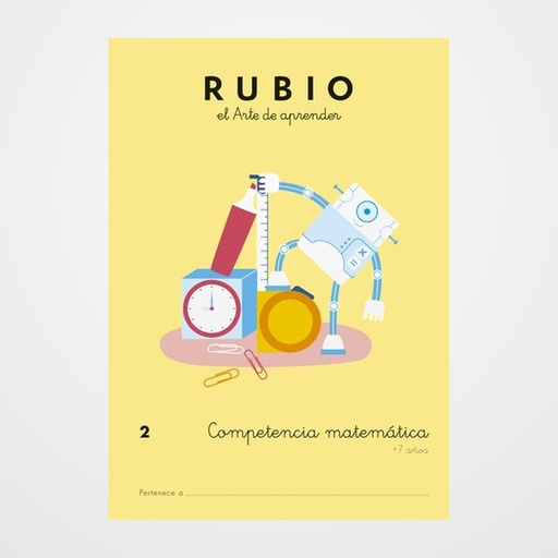 CUADERNO RUBIO A4 COMPETENCIA MATEMATICAS 2 (+7 años)