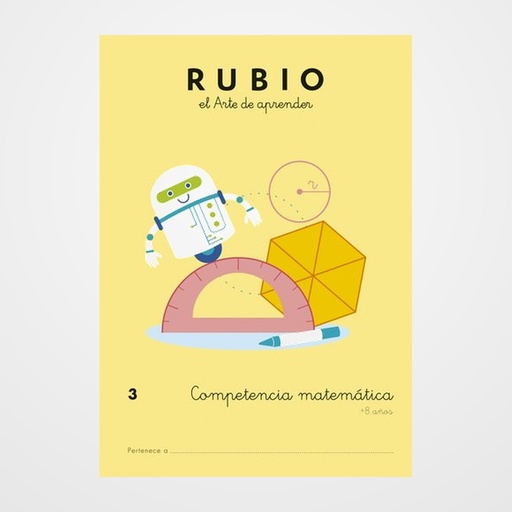 CUADERNO RUBIO A4 COMPETENCIA MATEMATICAS 3 (+8 años)