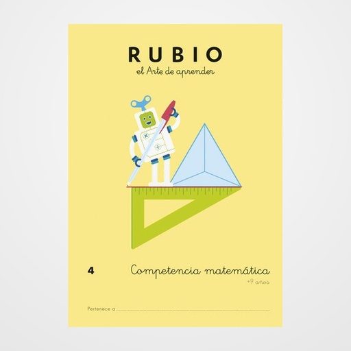 CUADERNO RUBIO A4 COMPETENCIA MATEMATICAS 4 (+9 años)