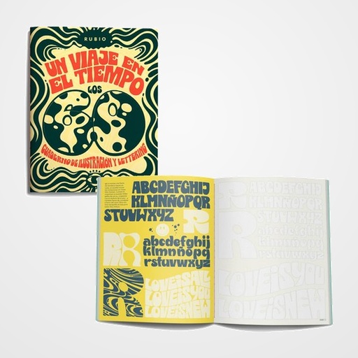 CUADERNO RUBIO 266x-204 ILUSTRACION Y LETTERING - UN VIAJE EN EL TIEMPO LOS 60