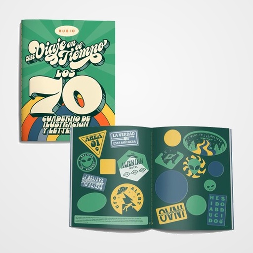 CUADERNO RUBIO 266x-204 ILUSTRACION Y LETTERING - UN VIAJE EN EL TIEMPO LOS 70