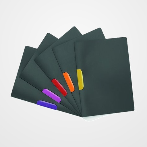 DOSIER CLIP DURASWING COLOR PP A4 2304 pinza PLASTICO PIVOT.30h SURTIDO BOLSA de 5
