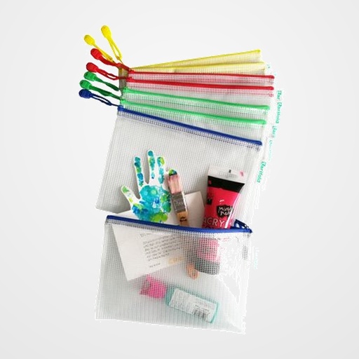 DOSIER SOBRE TARIFOLD CREMALLERA PVC A5 COLORES SURTIDOS PACK de 8