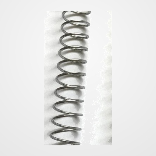 ESPIRAL METALICA paso 64 (5:1 ) PLATA 18 mm CAJA de 100