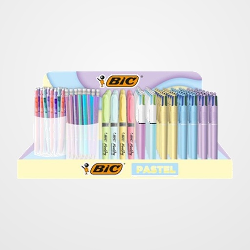 EXPOSITOR BIC GAMA PASTEL de 264 UNIDADES