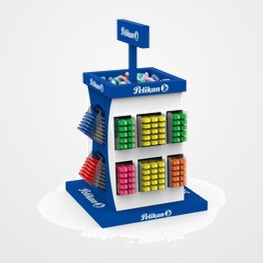 EXPOSITOR PELIKAN SOBREMESA SURTIDO DE 300 30x  335810 PEGAMENTO PELIFIX 20GR 50x  601450 BOLIG. STICK SUPERSOFT NEGRO C/50 100x 601467 BOLIG. STICK SUPERSOFT AZUL C/50 50x  601474 BOLIG. STICK SUPERSOFT ROJO C/50 40x  814089 MARCADOR 490 AMARILLO FLUOR 10x  814096 MARCADOR 490 VERDE FLUOR 10x  814119 MARCADOR 490 NARANJA FLUOR 10x  814102 MARCADOR 490 ROSA FLUOR