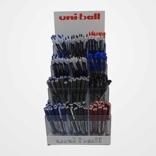 EXPOSITOR UNI-BALL SURTIDO de 156 UNIDADES 24x SXN-150 AZUL 24x SXN-150 NEGRO 24x SXN-150 ROJO 12x UB-150 AZUL 12x UB-150 NEGRO 12x UB-150 ROJO 12x UB-157 AZUL 12x UB-157 NEGRO 12x UM-153 AZUL 12x UM-153 NEGRO