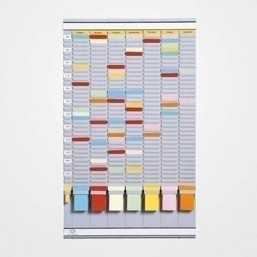 FICHERO MURAL PLANNING ATLANTA SEMANAL FICHAS  T  con 35 RANURAS 783x63