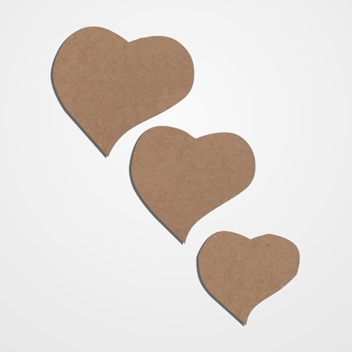 FIGURAS NIEFENVER CARTON CORAZON 6 UNIDADES 3 TAMAÑOS