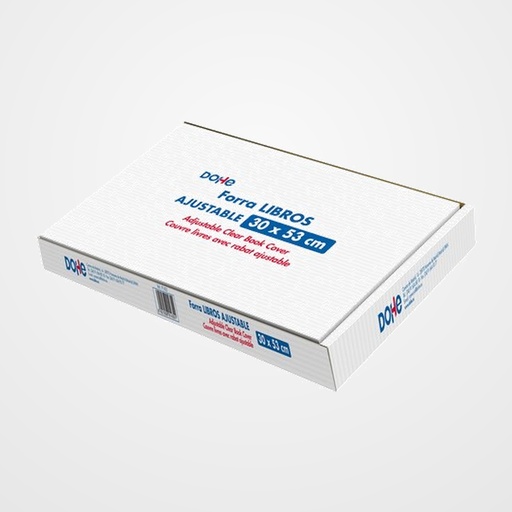 FORRO AJUSTABLE PVC TRANS.120µ 30x53 cm CAJA de 100