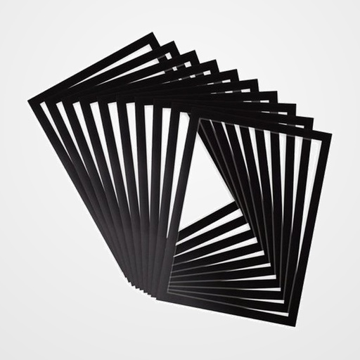 FUNDA PORTA CARTELES TARIFOLD MAGNETO PRO SOLO A4 VERTICAL/HORIZONTAL NEGRO BOLSA DE 10 (con ventana abierta frontal)
