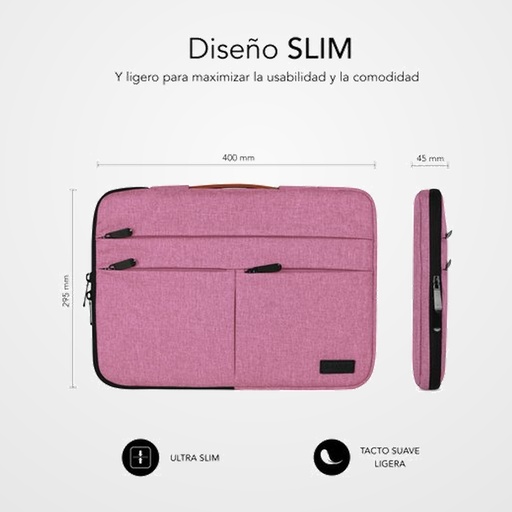 FUNDA PORTATIL SUBBLIM AIR PADDING 360 15,6  ROSA