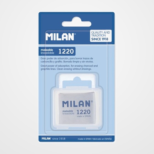 GOMA de BORRAR MILAN MALEABLE 1220 para CARBONCILLO BLISTER