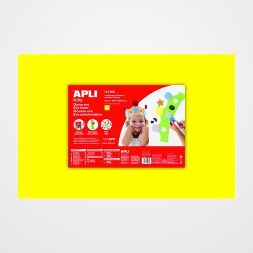 GOMA EVA APLI HOJA 40x60 cm AMARILLO PAQUETE de 5
