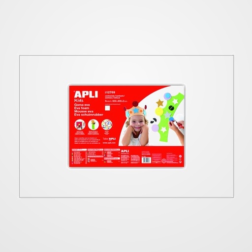 GOMA EVA APLI HOJA 40x60 cm BLANCO PAQUETE de 5