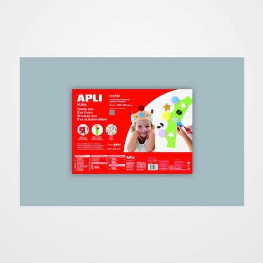 GOMA EVA APLI HOJA 40x60 cm GRIS PAQUETE de 5