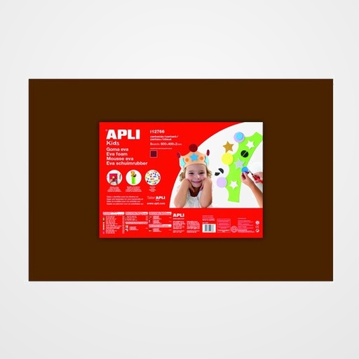 GOMA EVA APLI HOJA 40x60 cm MARRON PAQUETE de 5