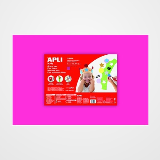 GOMA EVA APLI HOJA 40x60 cm ROSA PAQUETE de 5