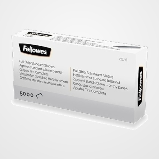 GRAPAS FELLOWES 26/6 TIRA COMPLETA CAJA DE 5000