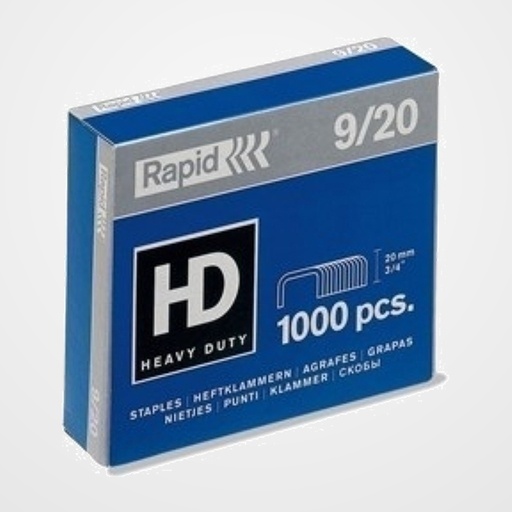 GRAPAS RAPID SUPER STRONG  9/20 mm. GALVANIZADAS caja de 1000