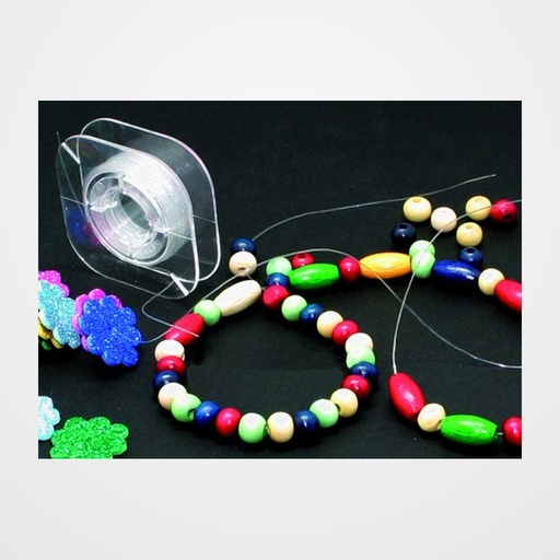 HILO ELASTICO TRANSPARENTE NIEFENVER PACK de 4 CARRETES (para realizar pulseras, collares, etc…)