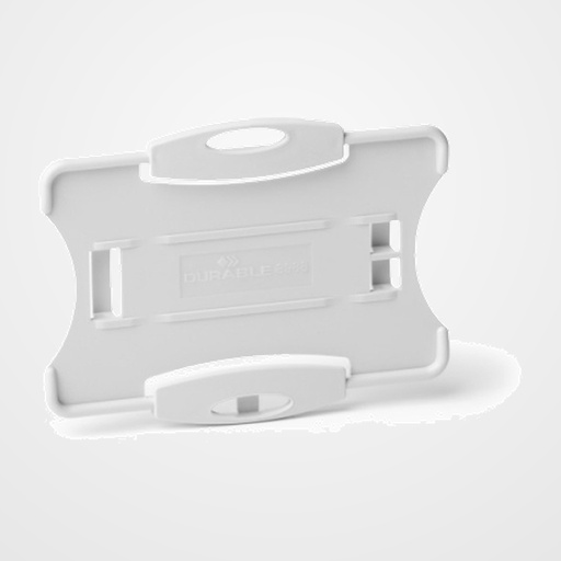 IDENTIFICADOR DURABLE ECO RIGIDO PARA 1 TARJETA DE IDENTIFICACION O PASE DE SEGURIDAD GRIS PAQUETE de 10