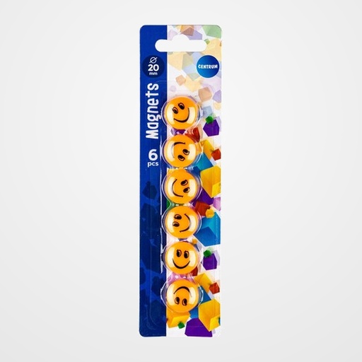IMANES REDONDOS CENTRUM 20 mm SMILE BLISTER de 6