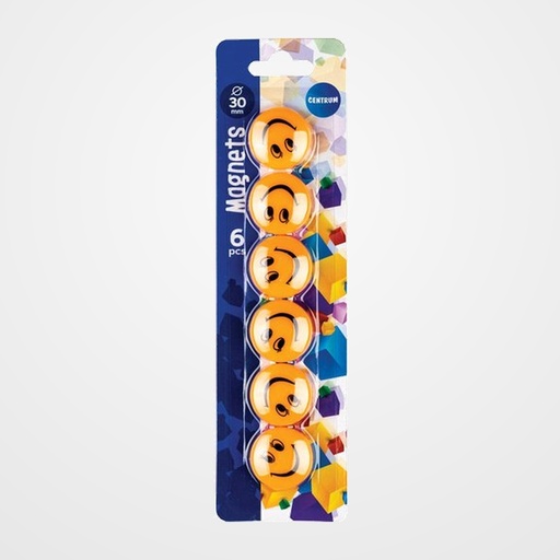 IMANES REDONDOS CENTRUM 30 mm SMILE BLISTER de 6