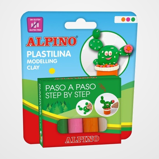 JUEGO ALPINO MODELA CACTUS 4x25g EXPOSITOR DE 12