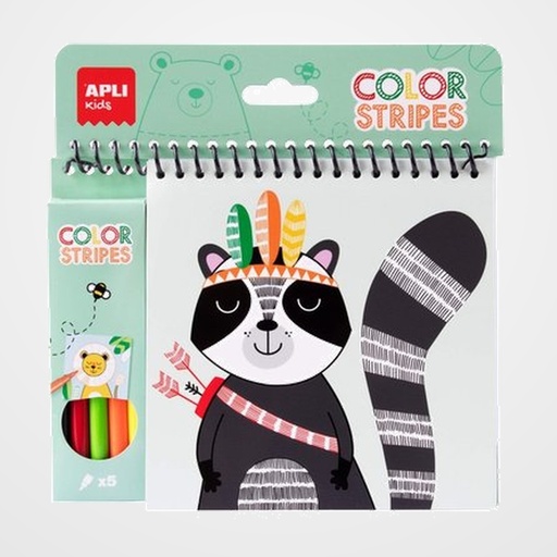 JUEGO EDUCATIVO APLI KIDS BLOC COLOR STRIPES CON ROTULADORES (+4 años)