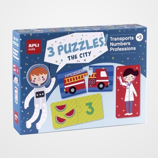 JUEGO EDUCATIVO APLI KIDS TRANSPORTE, NUMEROS Y PROFESIONES (3 EN 1) IN THE CITY
