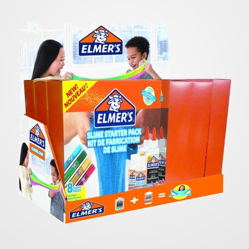 JUEGO ELMER´S SLIME STARTER PACK KIT COMPLETO EXPOSITOR DE 12