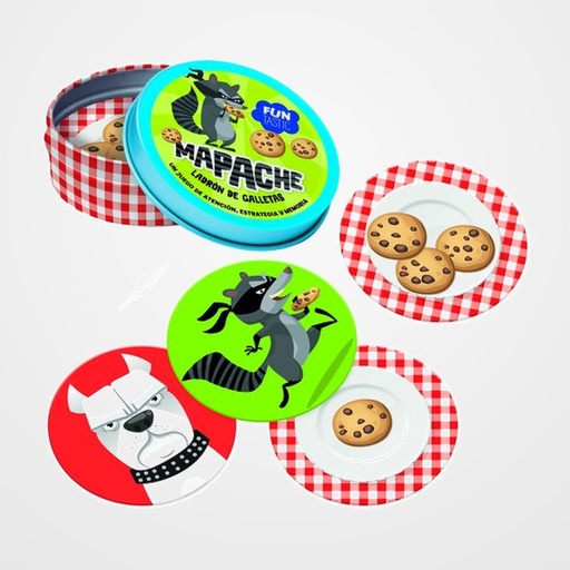 JUEGO IMAGILAND CARTAS REDONDAS FUNTASTIC MAPACHE