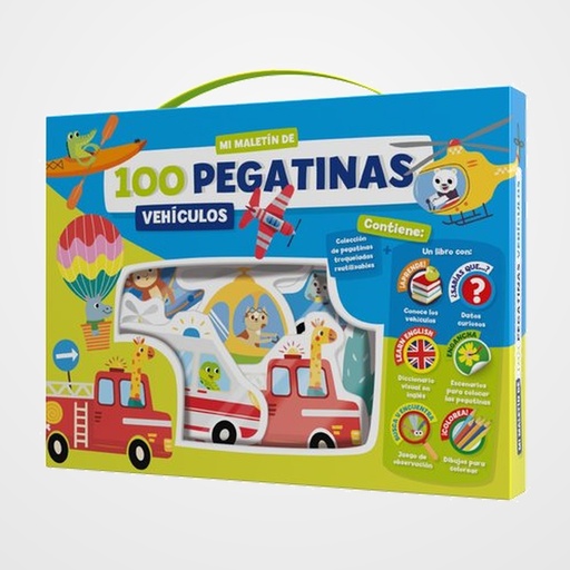 JUEGO IMAGILAND MALETIN 100 PEGATINAS VEHICULOS