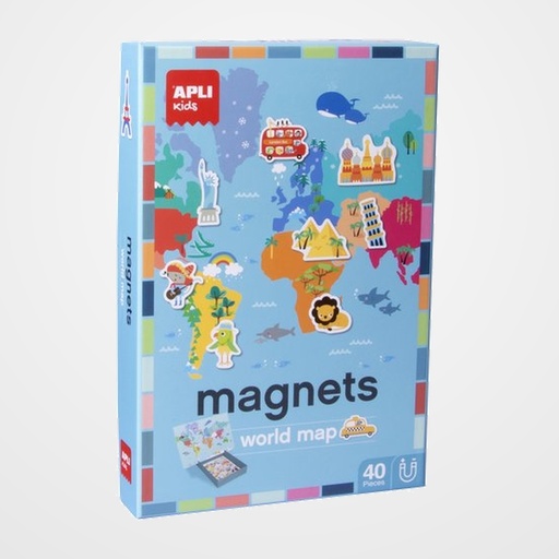 JUEGO MAGNETICO APLI MAPA MUNDI 40 PIEZAS