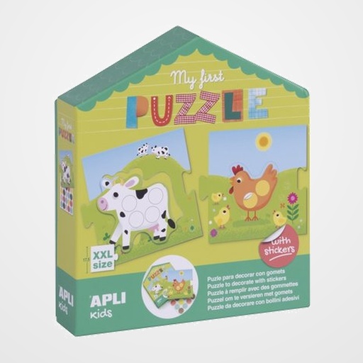 KIT APLI KIDS MY FIRST PUZLE + STICKERS (+3 años)