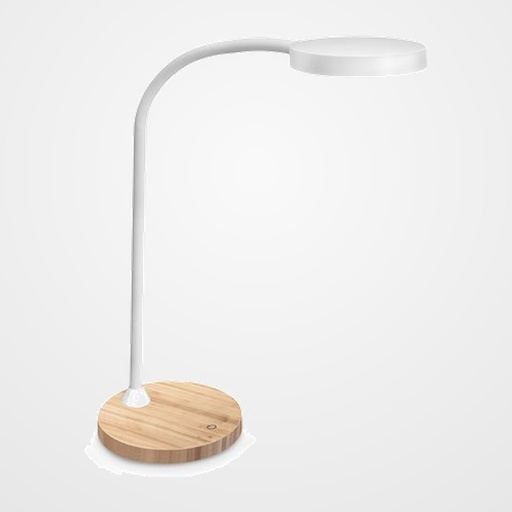 LAMPARA SOBREMESA CEP CLED-0290 LED BLANCO/MADERA